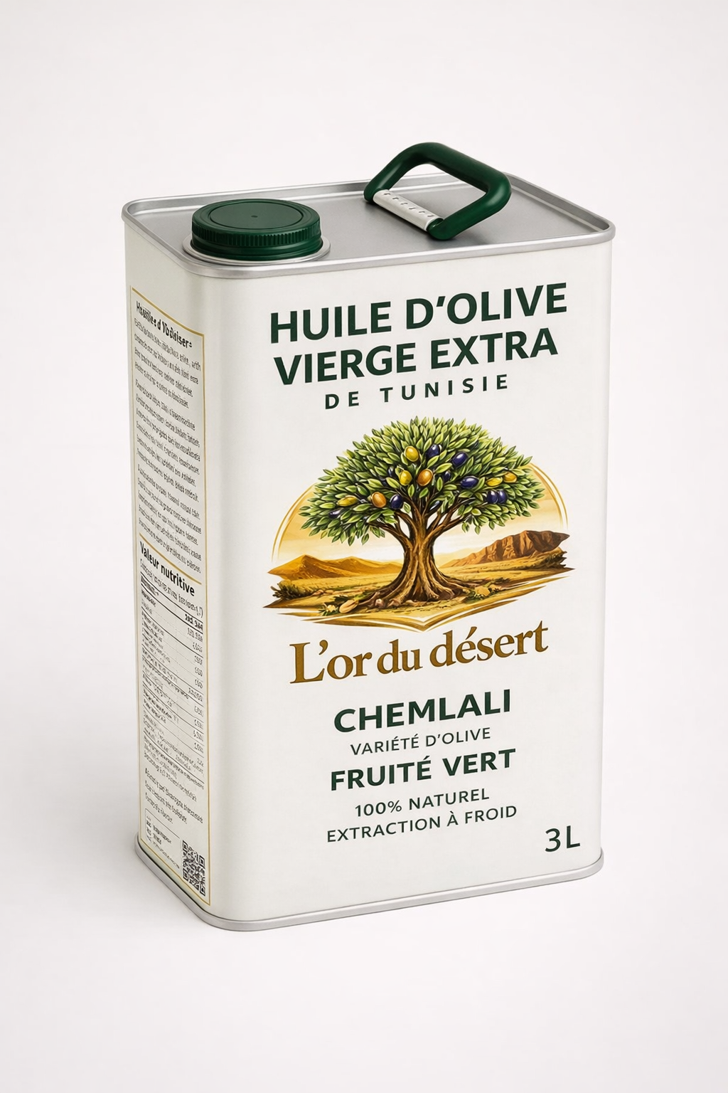 Huile d’olive Chemlali – Bidon 3L