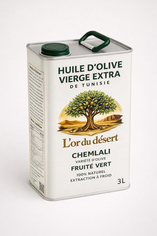Huile d’olive Chemlali – Bidon 3L